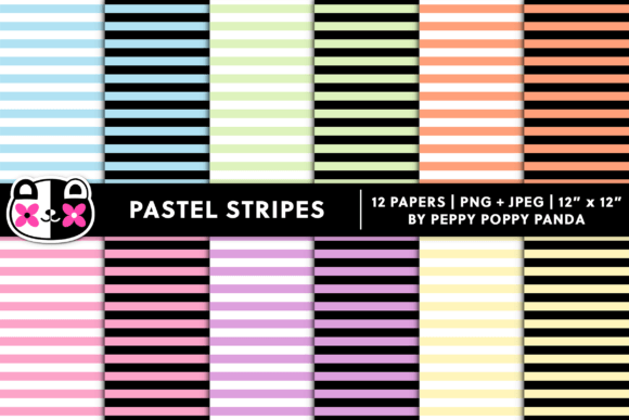 Download Seamless Pastel Stripes Digital Paper - Pastel stripes Collection