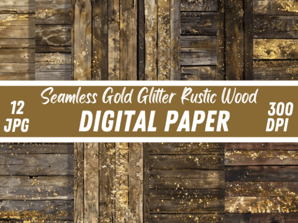 Download Luxury Gold Glitter Rustic Wood Papers - Gold glitter Collection