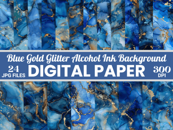 Download Blue Gold Glitter Alcohol Ink Background - Gold glitter Collection
