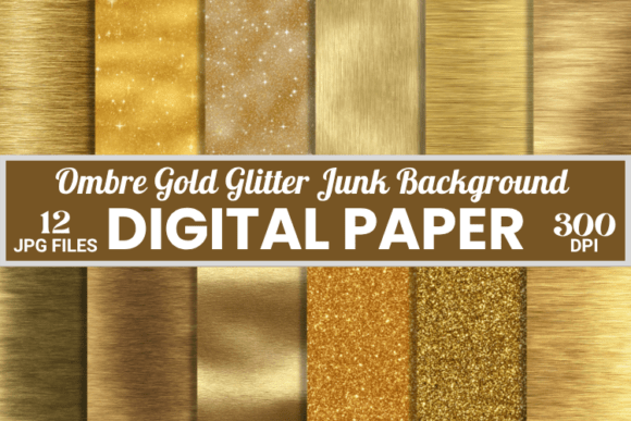 Download Ombre Gold Glitter Junk Background Paper - Gold glitter Collection