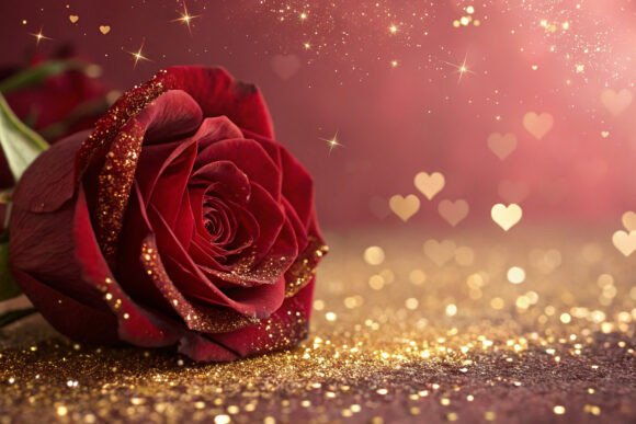 Download Deep Red and Gold Glitter Dust Effect - Gold glitter Collection