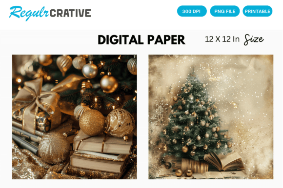 Download Christmas Tree Gold Glitter Digital Pape - Gold glitter Collection