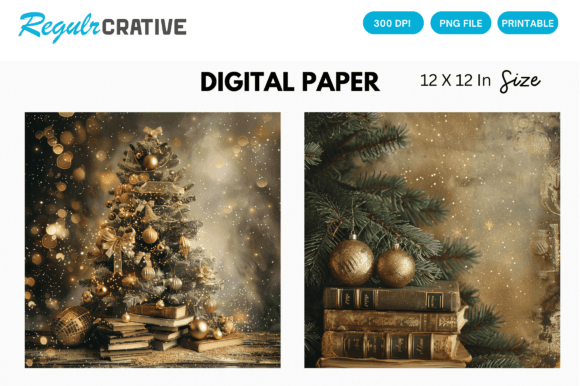 Download Christmas Tree Gold Glitter Digital Pape - Gold glitter Collection