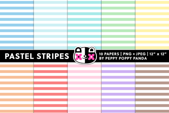 Download Pastel Stripes Digital Paper - Pastel stripes Collection