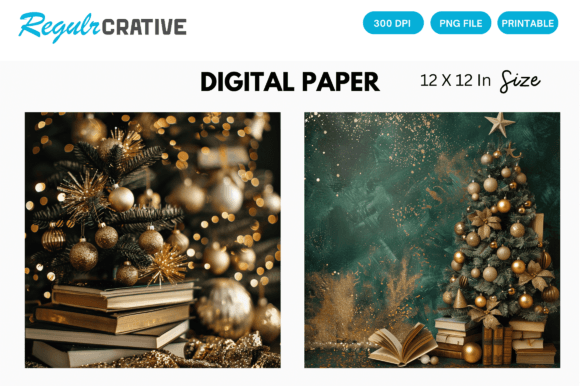 Download Christmas Tree Gold Glitter Digital Pape - Gold glitter Collection
