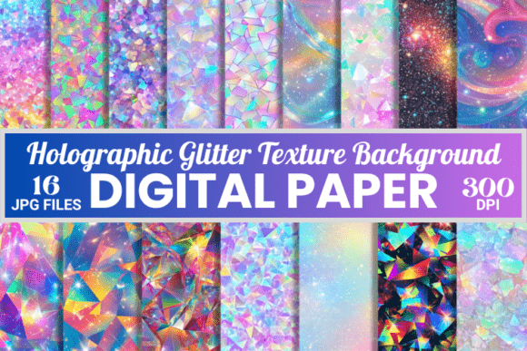 Download Holographic Glitter Texture Digital Paper - Glitter texture Collection